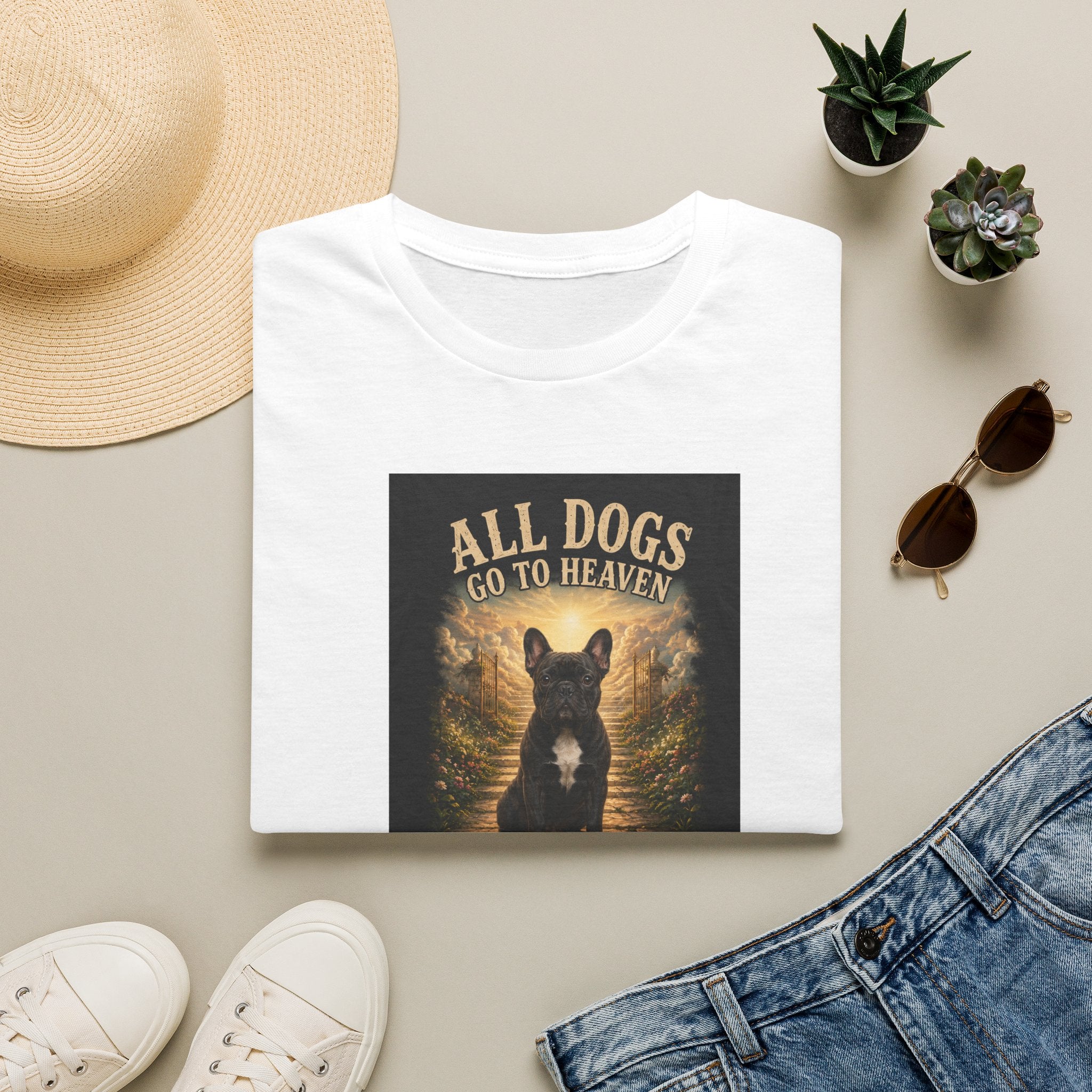 Dog Lover T-Shirt — "All Dogs Go to Heaven" Graphic Tee