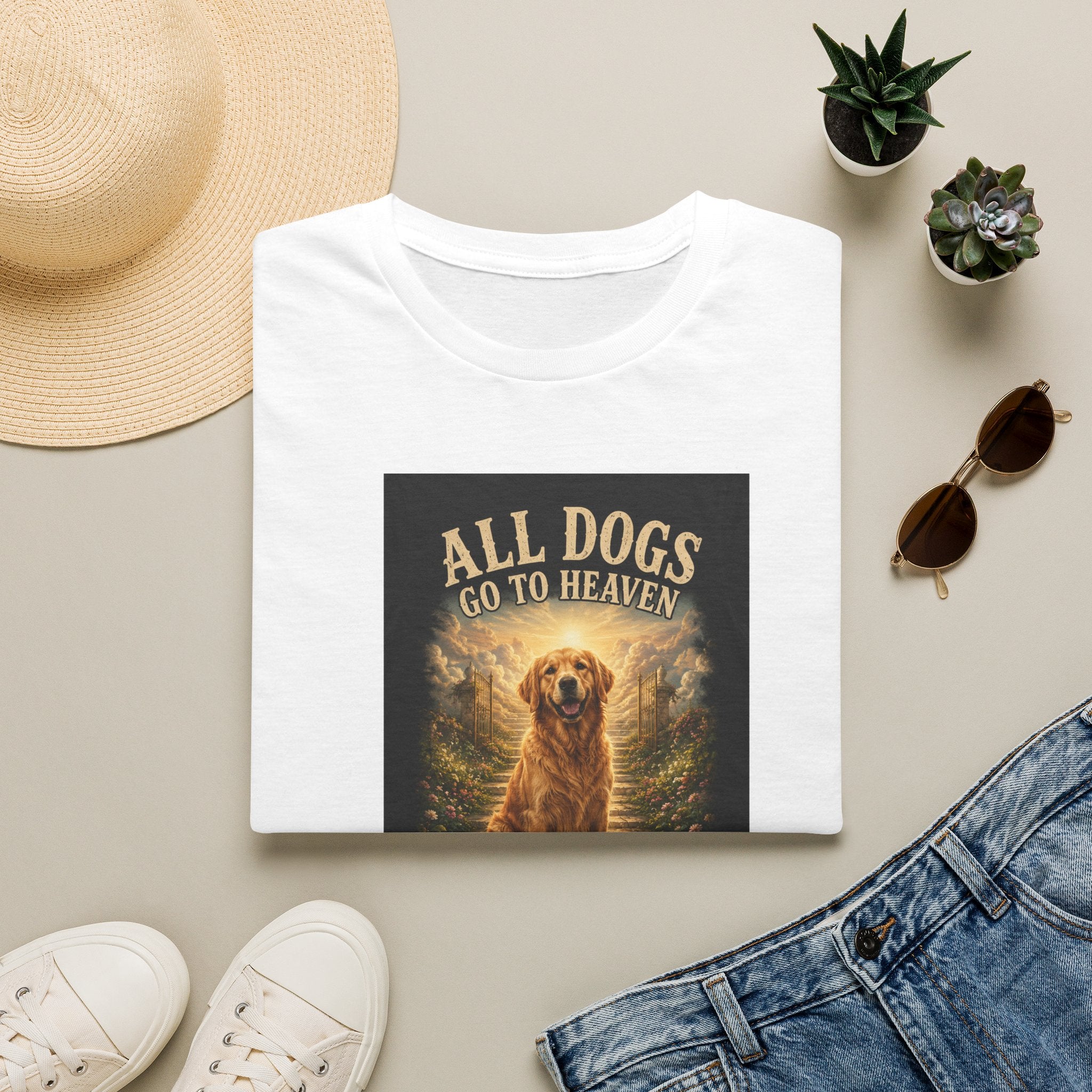All Dogs Go to Heaven T-Shirt – Golden Retriever Tee